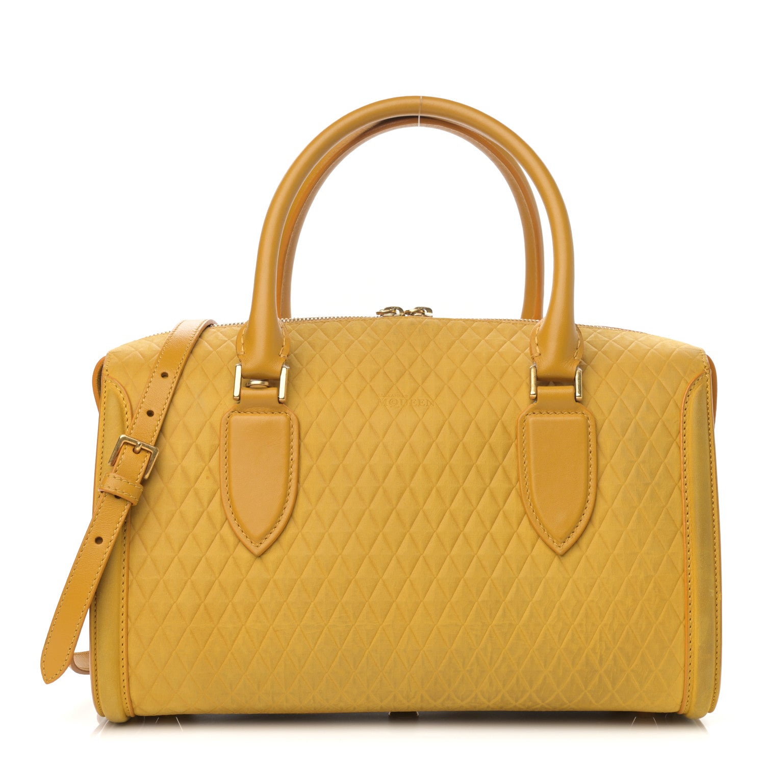 Alexander McQueen Suede Calfskin Heroine Yellow 1 of 18