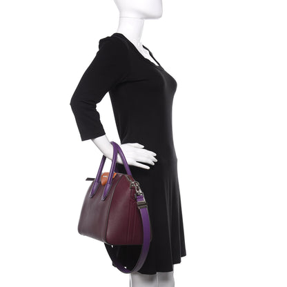 Givenchy Sugar Goatskin Small Tri-Color Antigona Oxblood Violet Orange 3 of 11