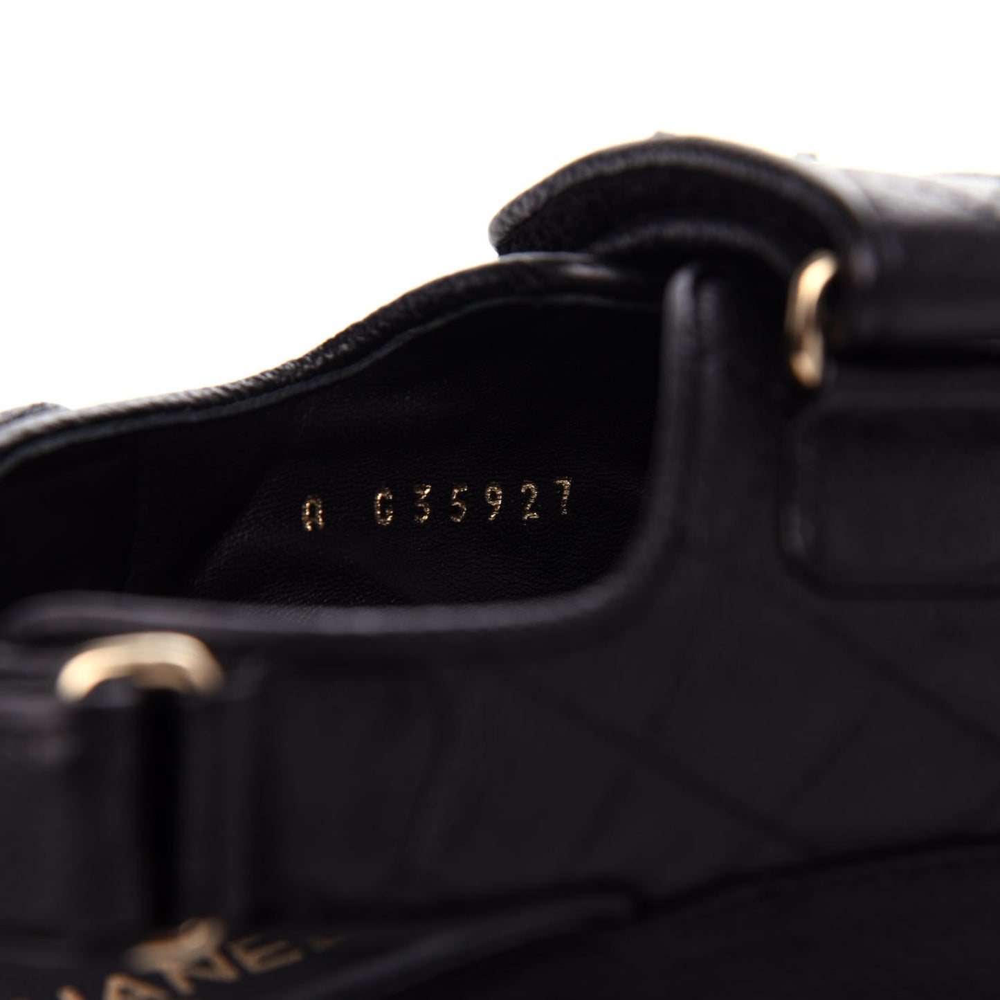Grained Calfskin Velcro Dad Sandals 37 Black
