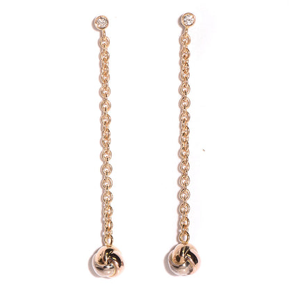 Cartier 18K Pink Yellow White Gold Baby Trinity Drop Earrings 1 of 8