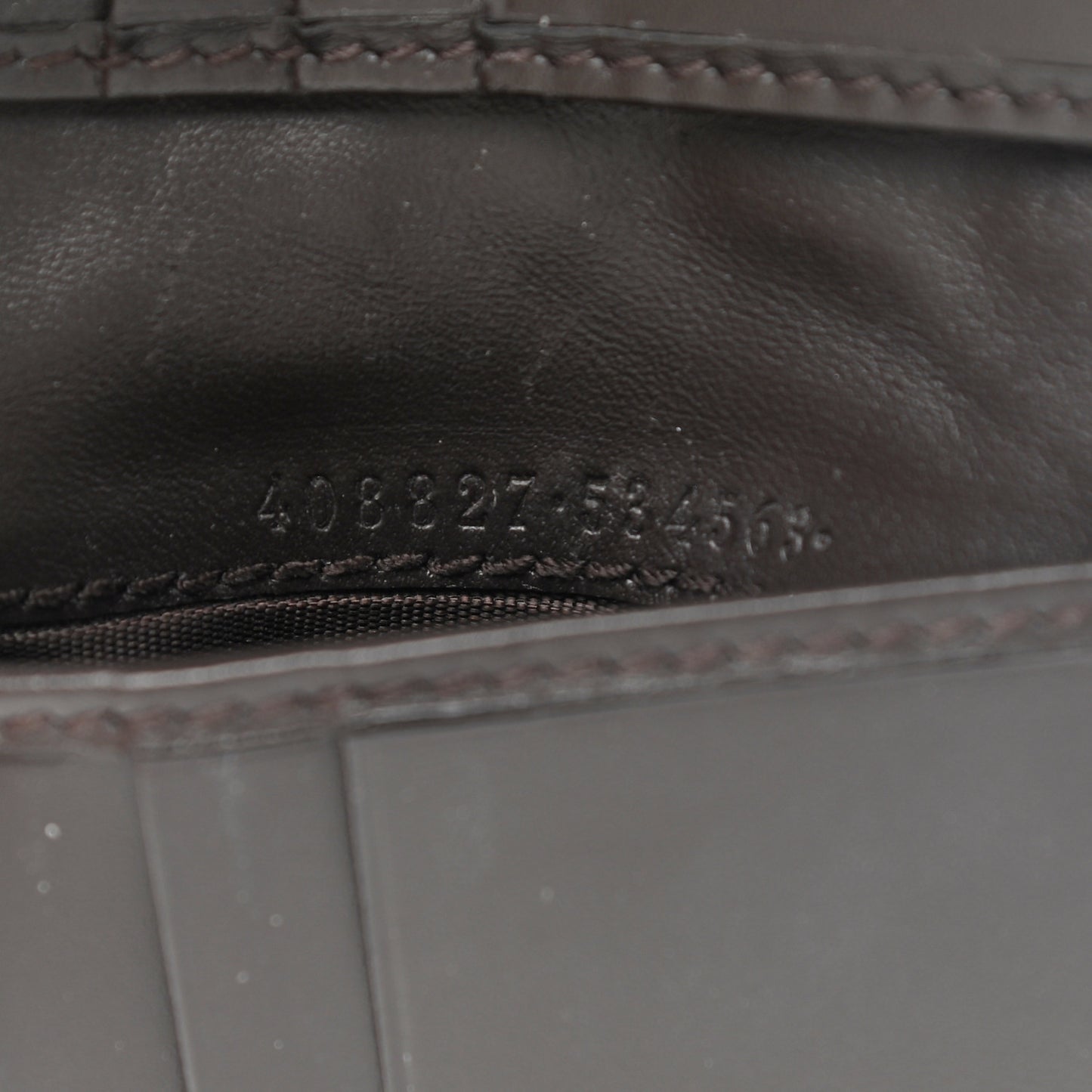 GG Supreme Monogram Selleria Calfskin Web New Web Bi-Fold Wallet Beige Ebony Cocoa