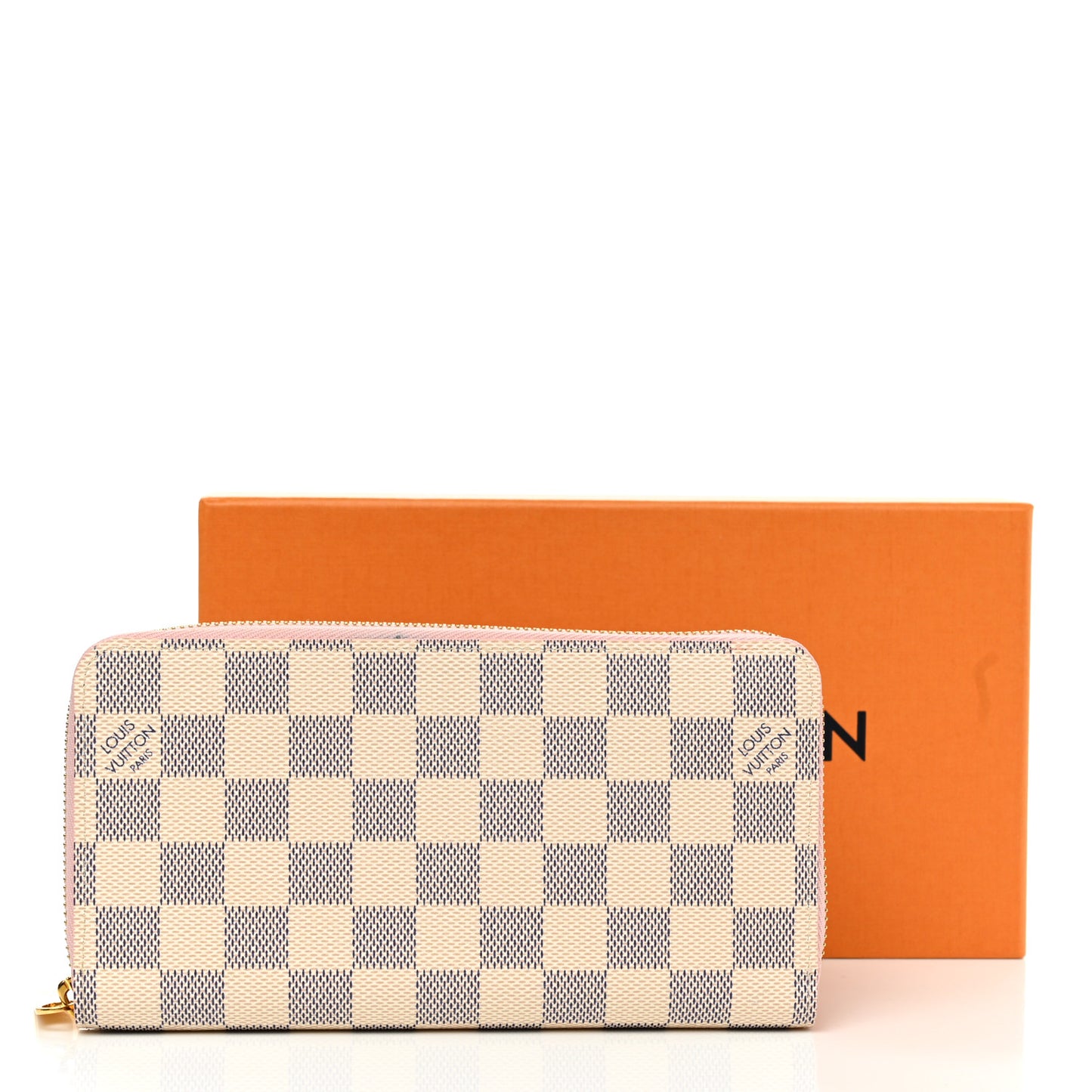 Damier Azur Zippy Wallet Rose Ballerine