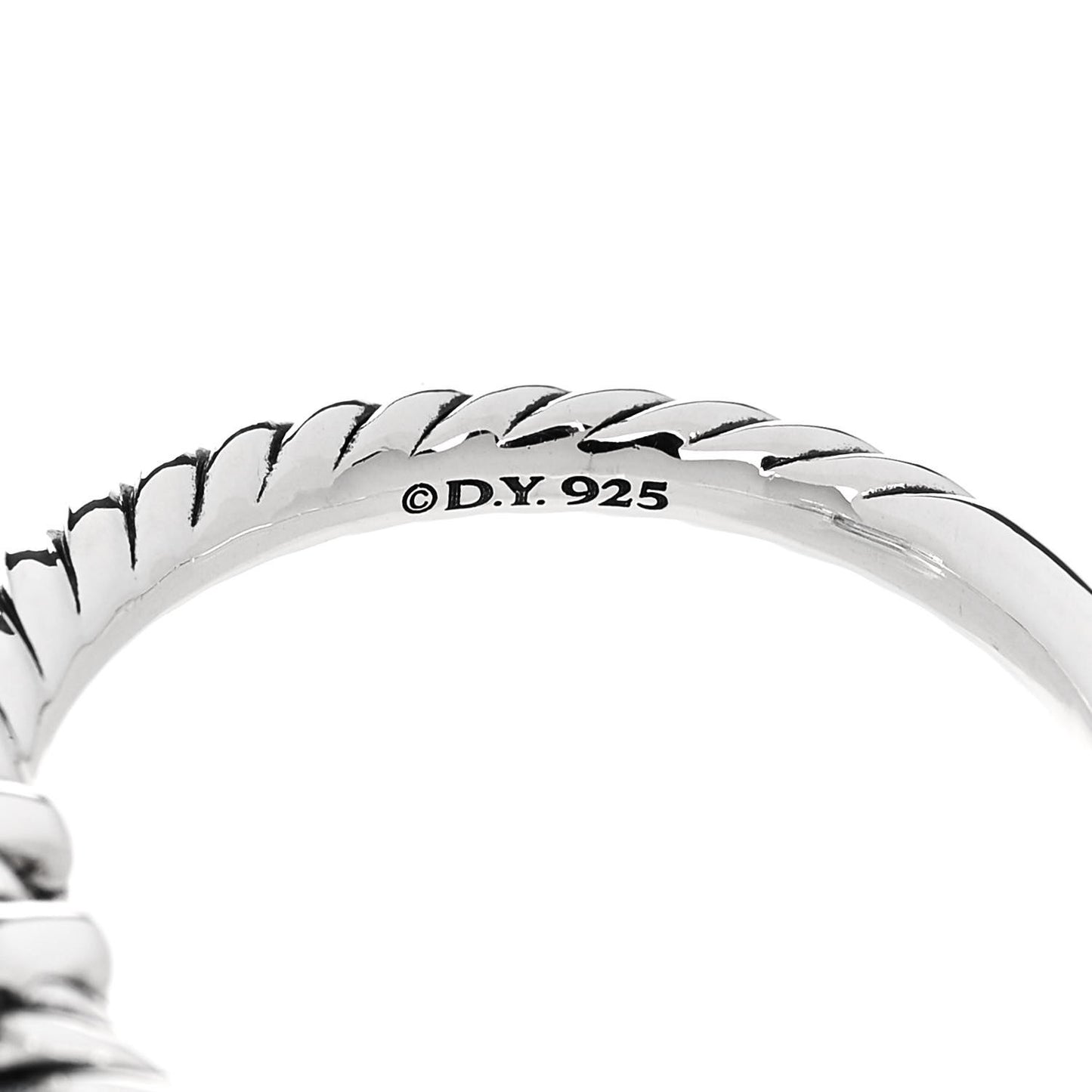 Sterling Silver Diamond Blue Topaz 8mm Chatelaine Ring 53 6.25