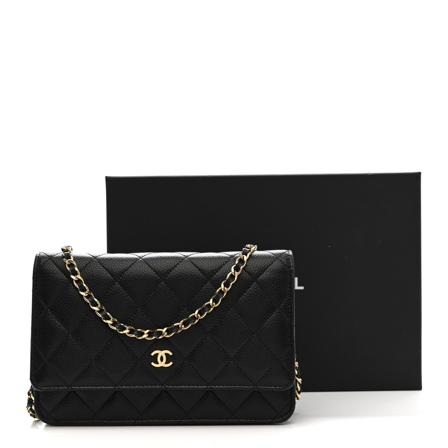 Chanel Caviar Quilted Wallet On Chain WOC Black 14 of 14