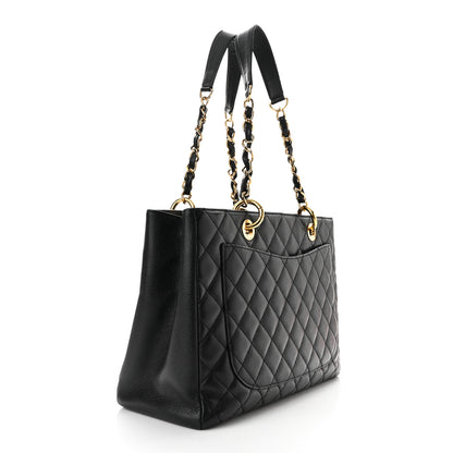 Chanel Caviar Quilted Grand Shopping Tote GST Black 3 of 11