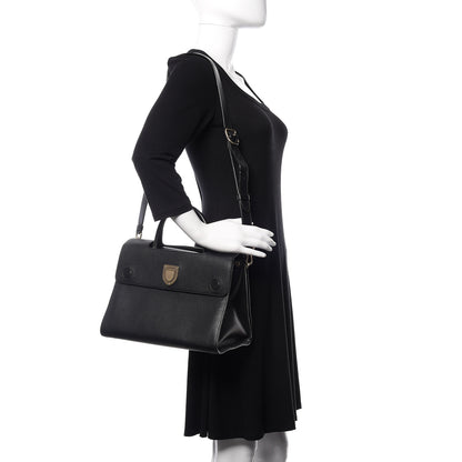 Christian Dior Grained Calfskin Medium Diorever Flap Black 2 of 13