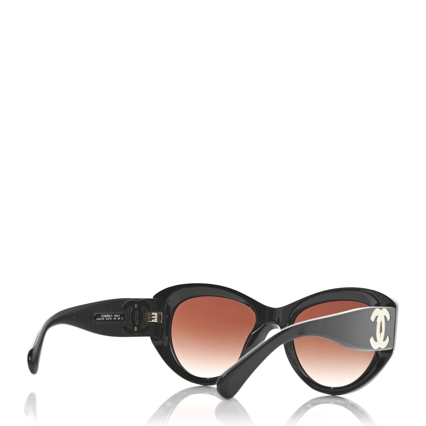 Acetate Butterfly Large CC Sunglasses 5492 Black