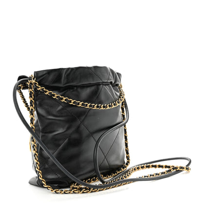 Chanel Shiny Calfskin Quilted Mini Chanel 22 Black 3 of 11