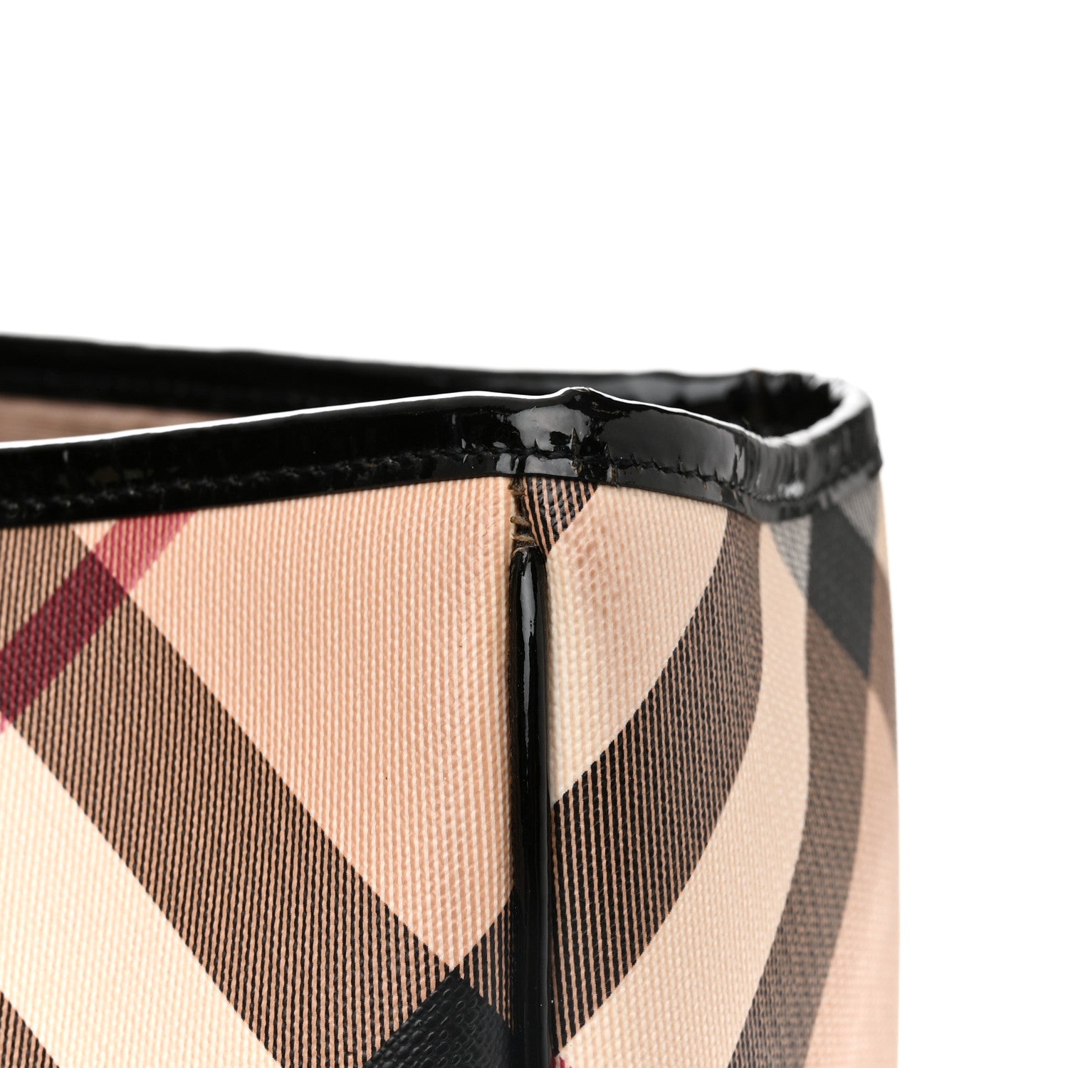 Burberry Nova Check Patent Medium Emmy Tote Black 16 of 18