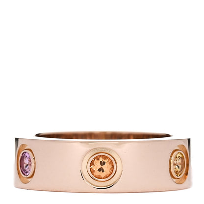 Cartier 18K Pink Gold Sapphire Garnet Amethyst 5.5mm LOVE Ring 47 4.25 1 of 4