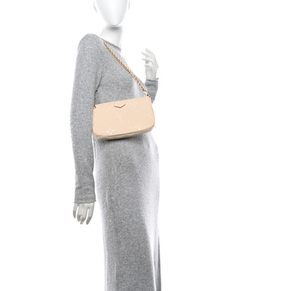 Louis Vuitton Empreinte Monogram Giant Multi Pochette Accessories Large Pochette Cream 2 of 10