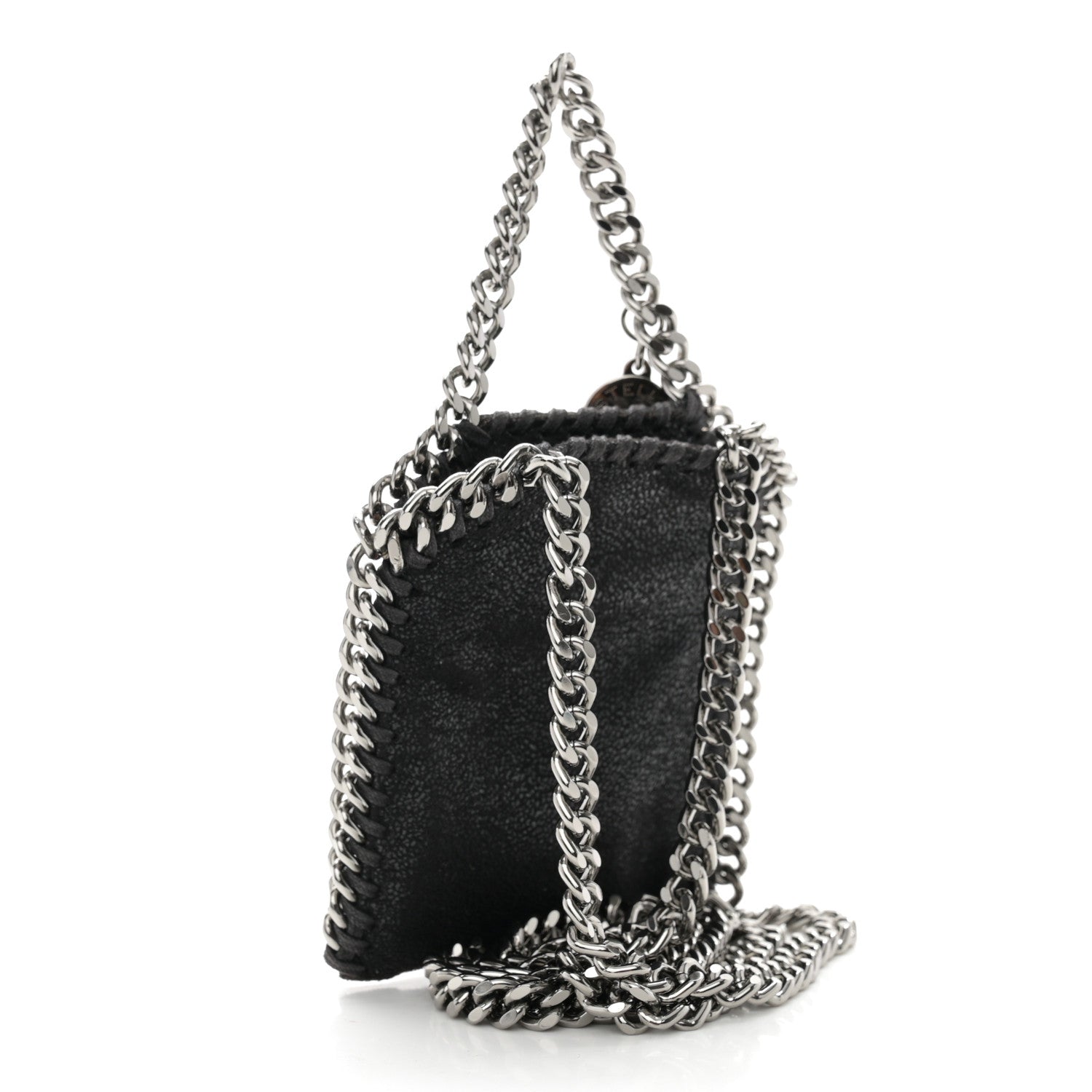 Stella McCartney Shaggy Deer Micro Falabella Tote Black 3 of 9