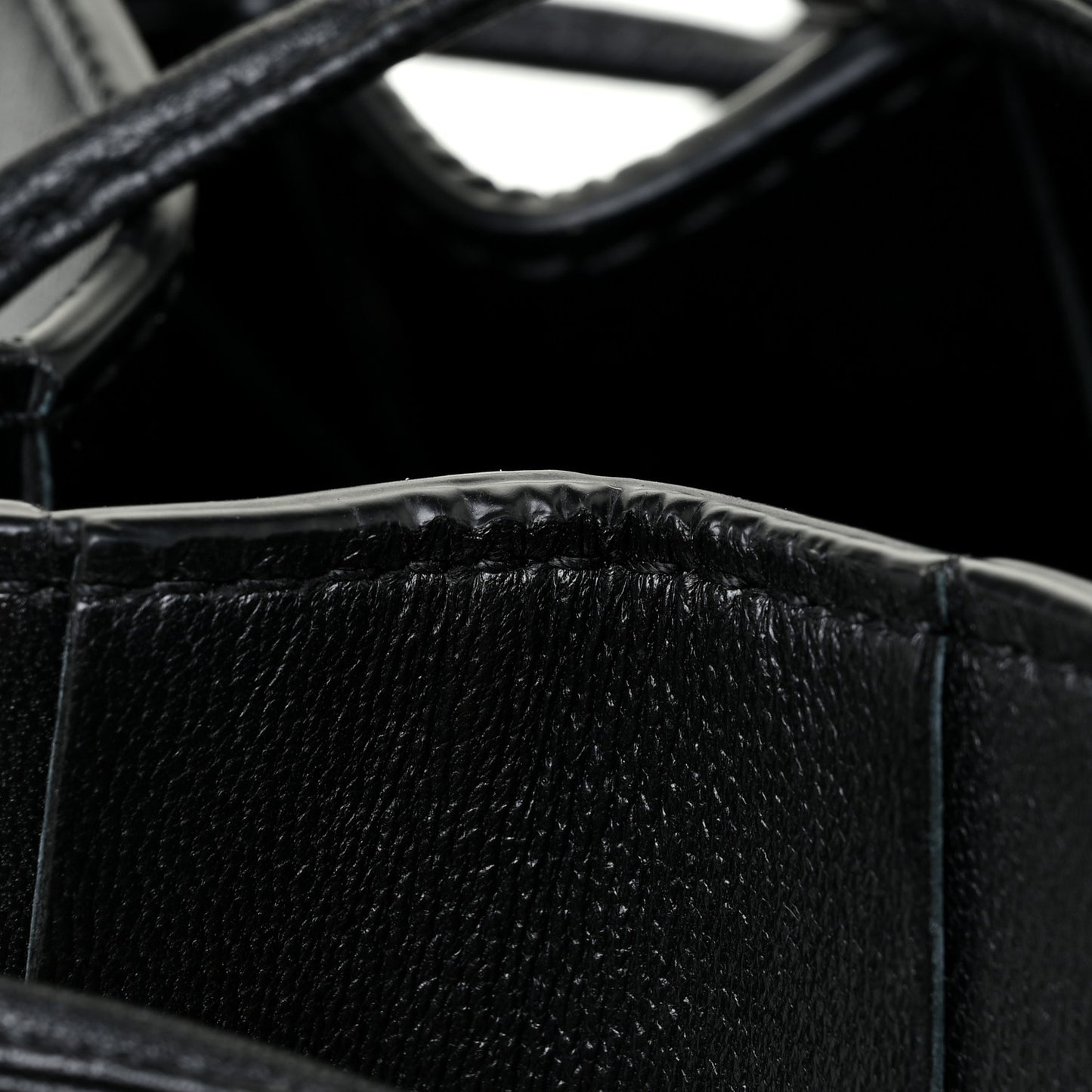 Nappa Maxi Intrecciato Cassette Bucket Bag Black