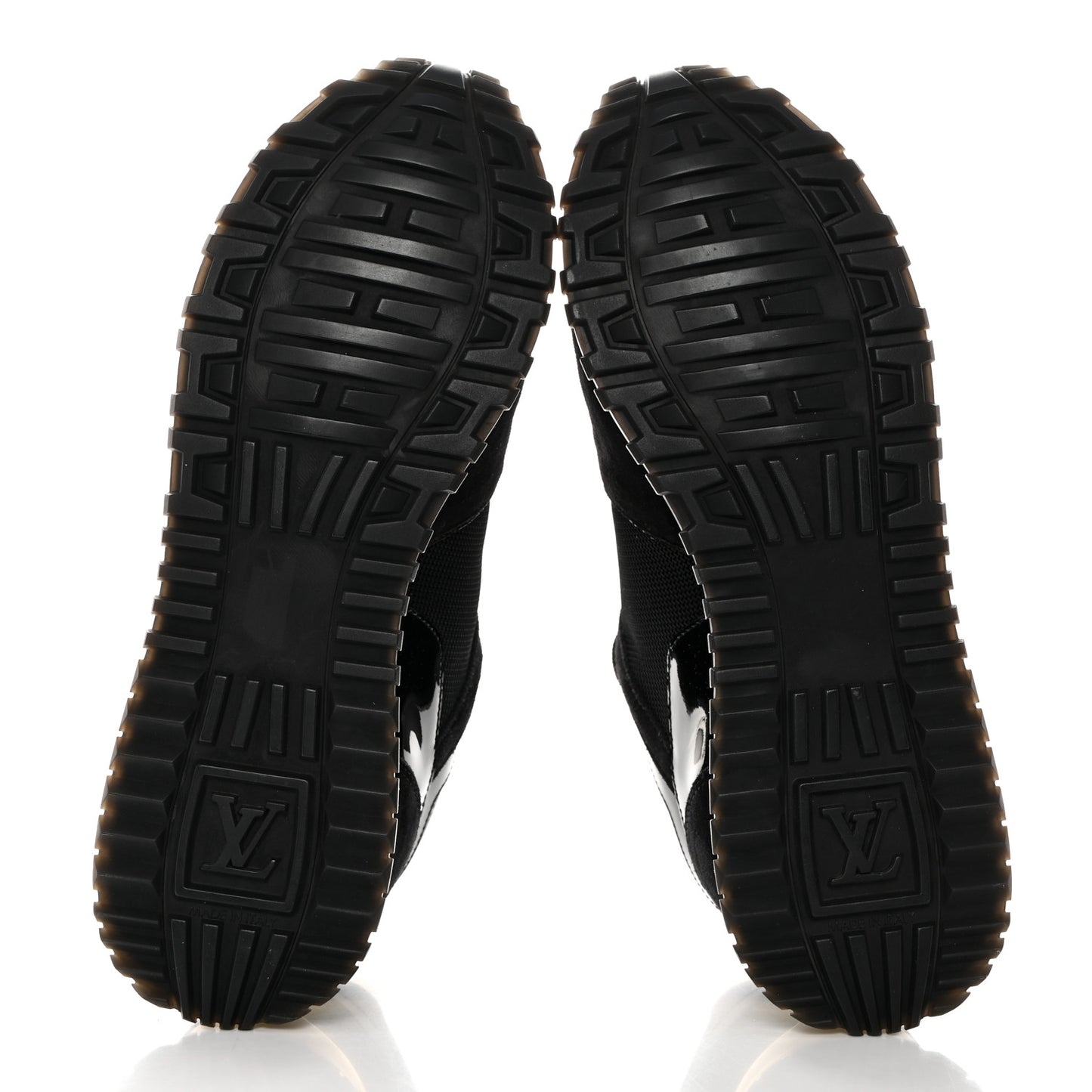 Suede Monogram Run Away Sneakers 40 Black