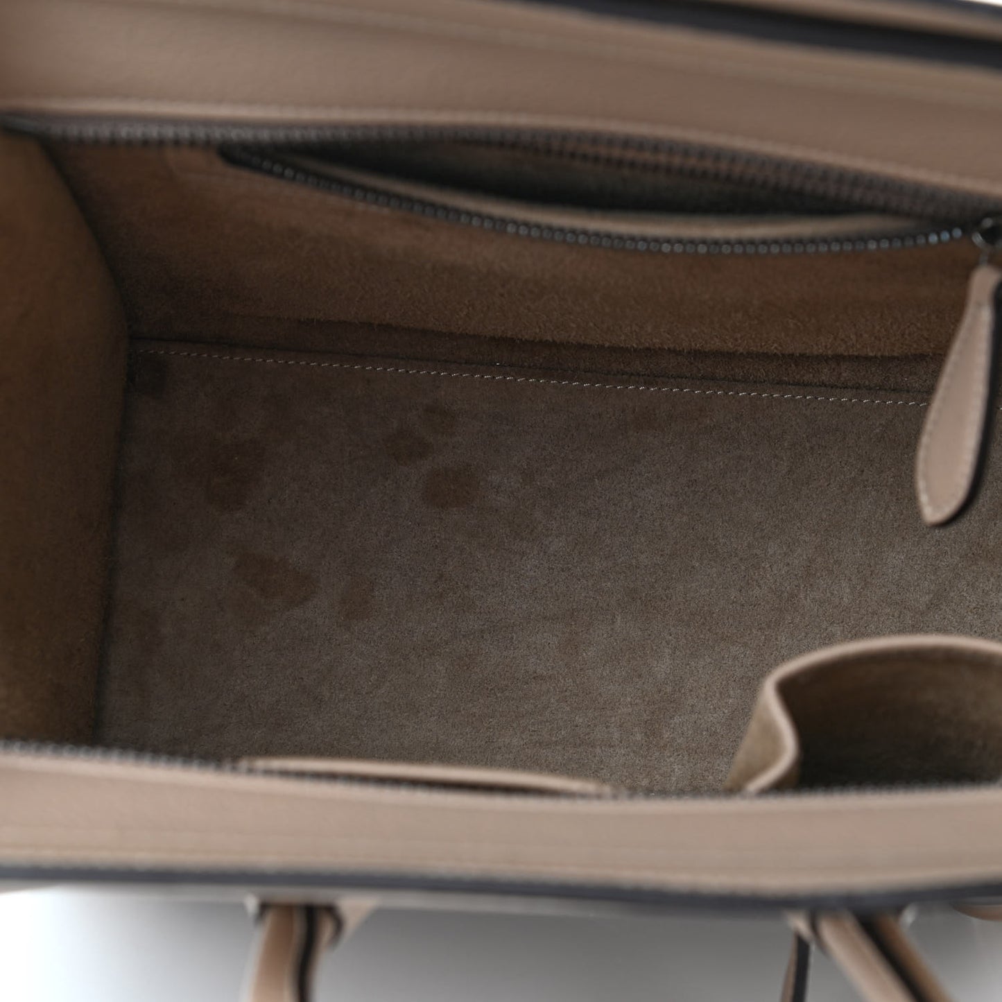 Drummed Calfskin Micro Luggage Dune