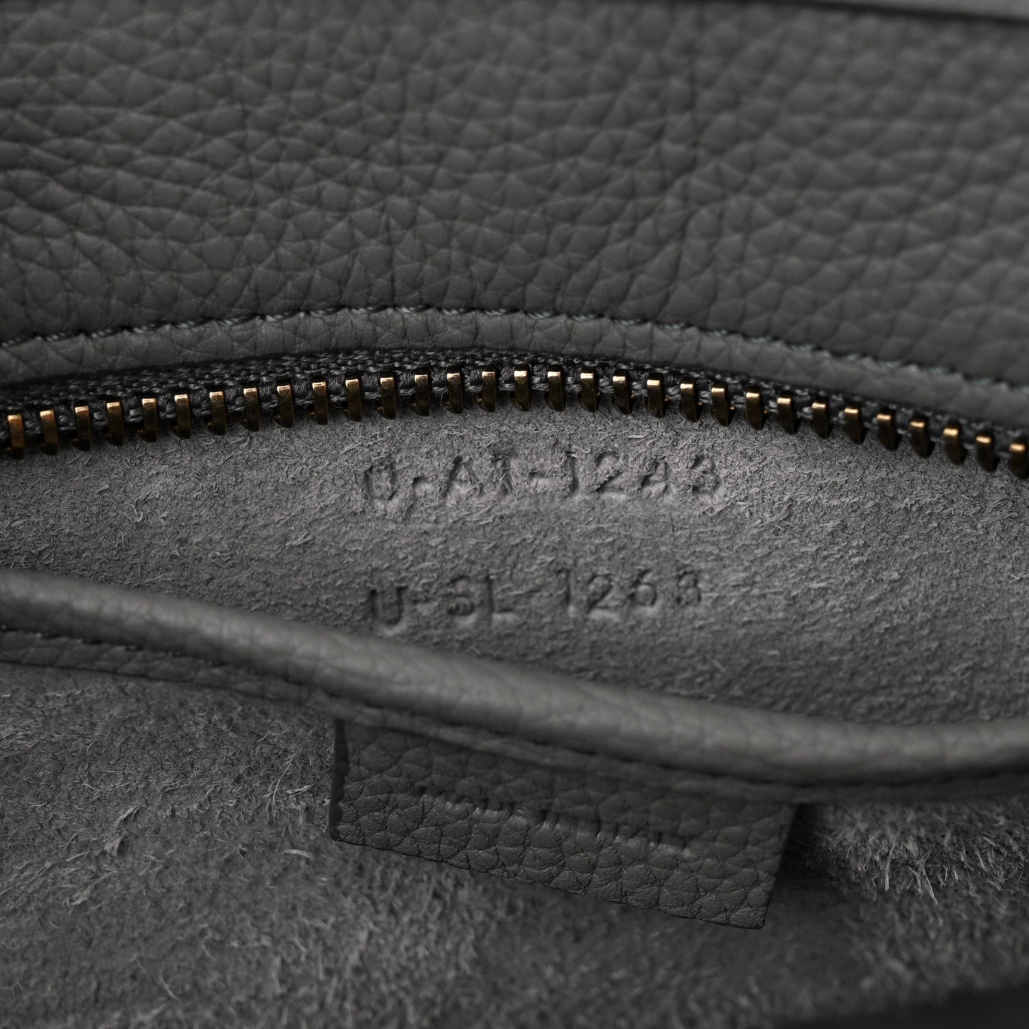 Celine Baby Drummed Calfskin Nano Luggage Kohl 7 of 11