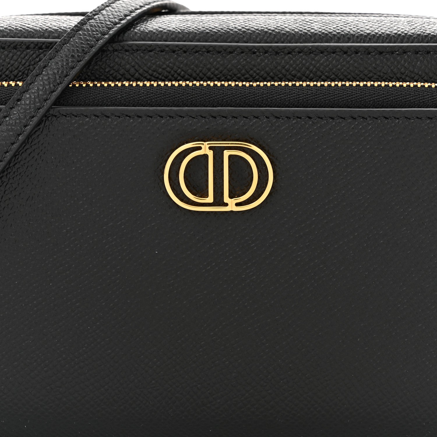 Christian Dior Grained Calfskin Caro Double Pouch Black 8 of 10