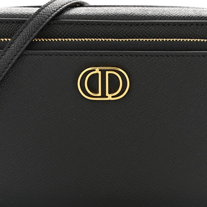 Christian Dior Grained Calfskin Caro Double Pouch Black 8 of 10