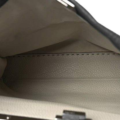 Fendi Cuoio Romano Selleria Bi-Color Large Peekaboo Iconic Satchel Asfalto Latte 6 of 10