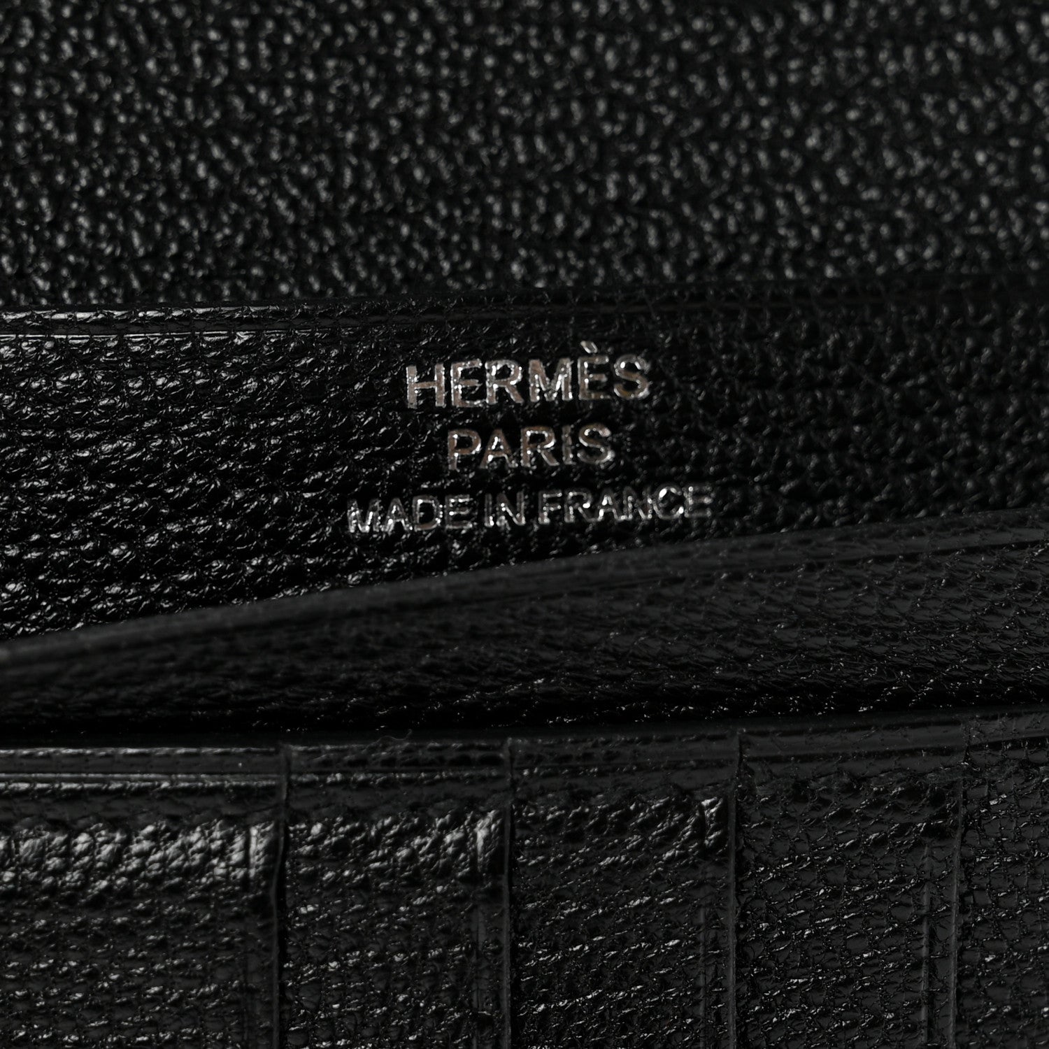 Hermes Chevre Mysore Bearn Compact Wallet Black 6 of 6