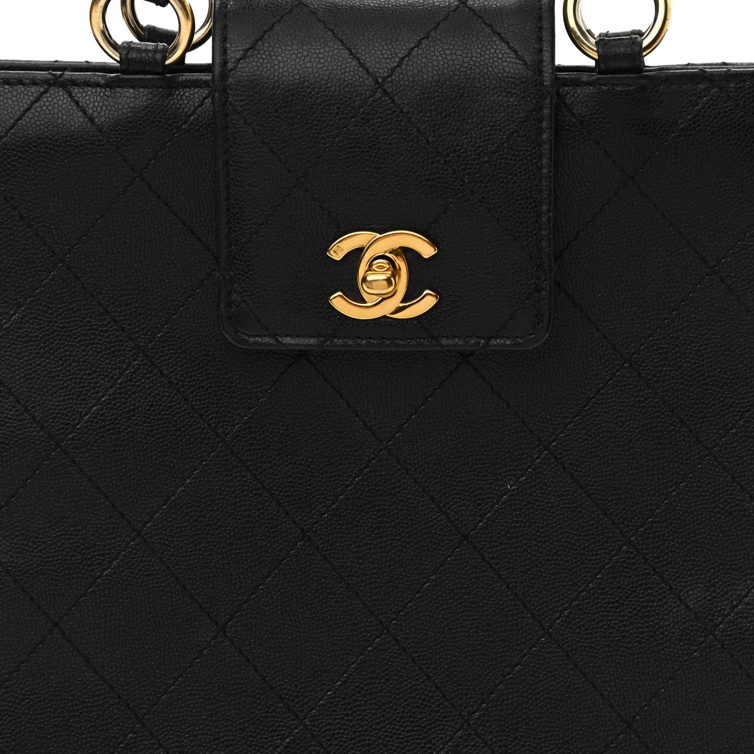 Chanel Caviar Quilted Top Handle Bag Black 8 of 12