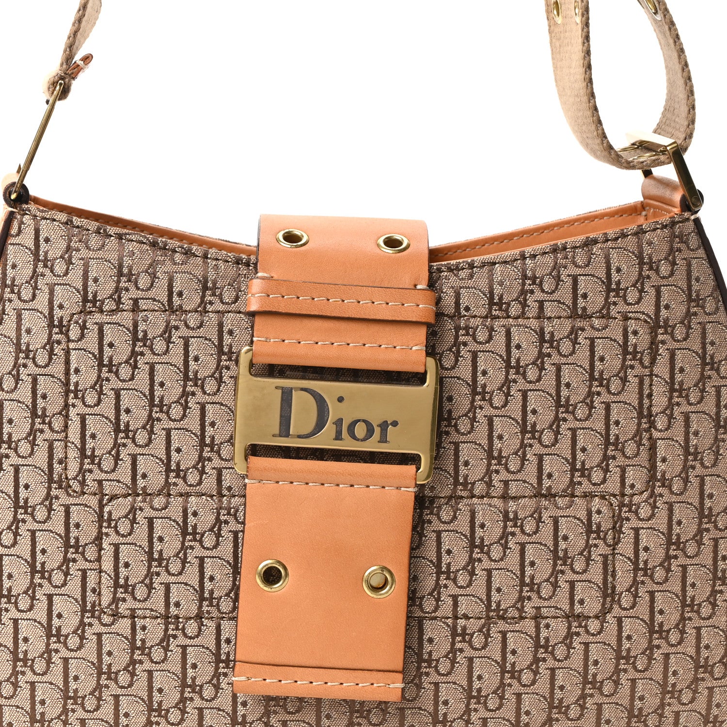 Christian Dior Calfskin Monogram Street Chic Medium Columbus Ave Beige 8 of 11