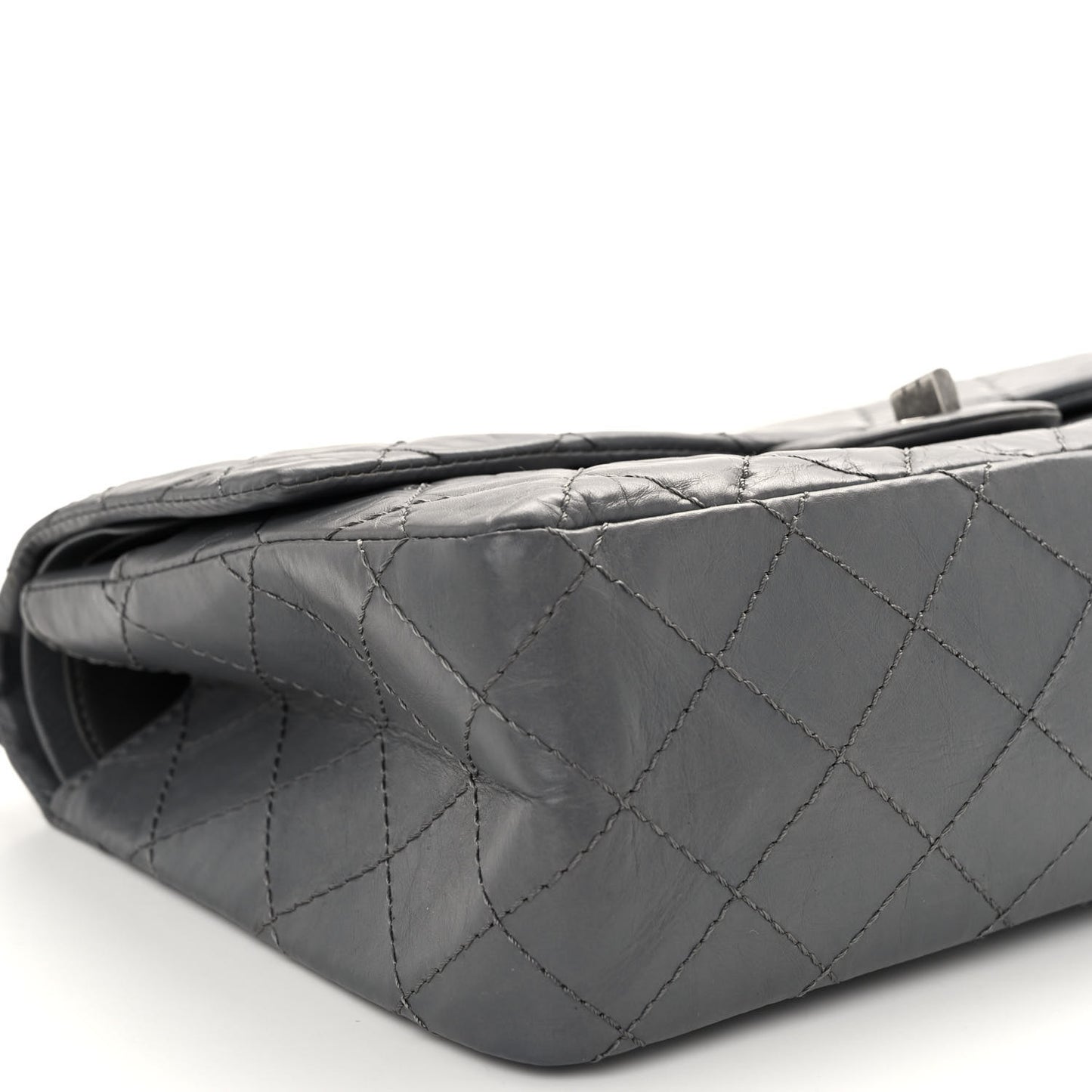 Aged Calfskin Quilted 2.55 Reissue 226 Flap Grey