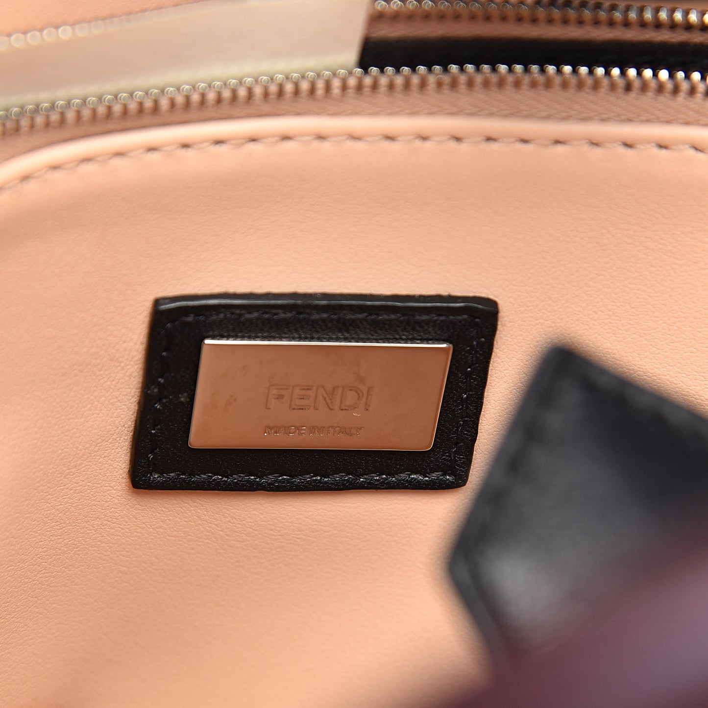 Vitello Dolce Fox Mink Bi-Color Monster Mirror Charm Petite 2Jours Tote Black Bordeaux Acquamarine