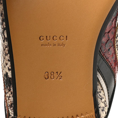 Gucci Snakeskin Womens Princetown Slippers 38.5 Multicolor 9 of 10