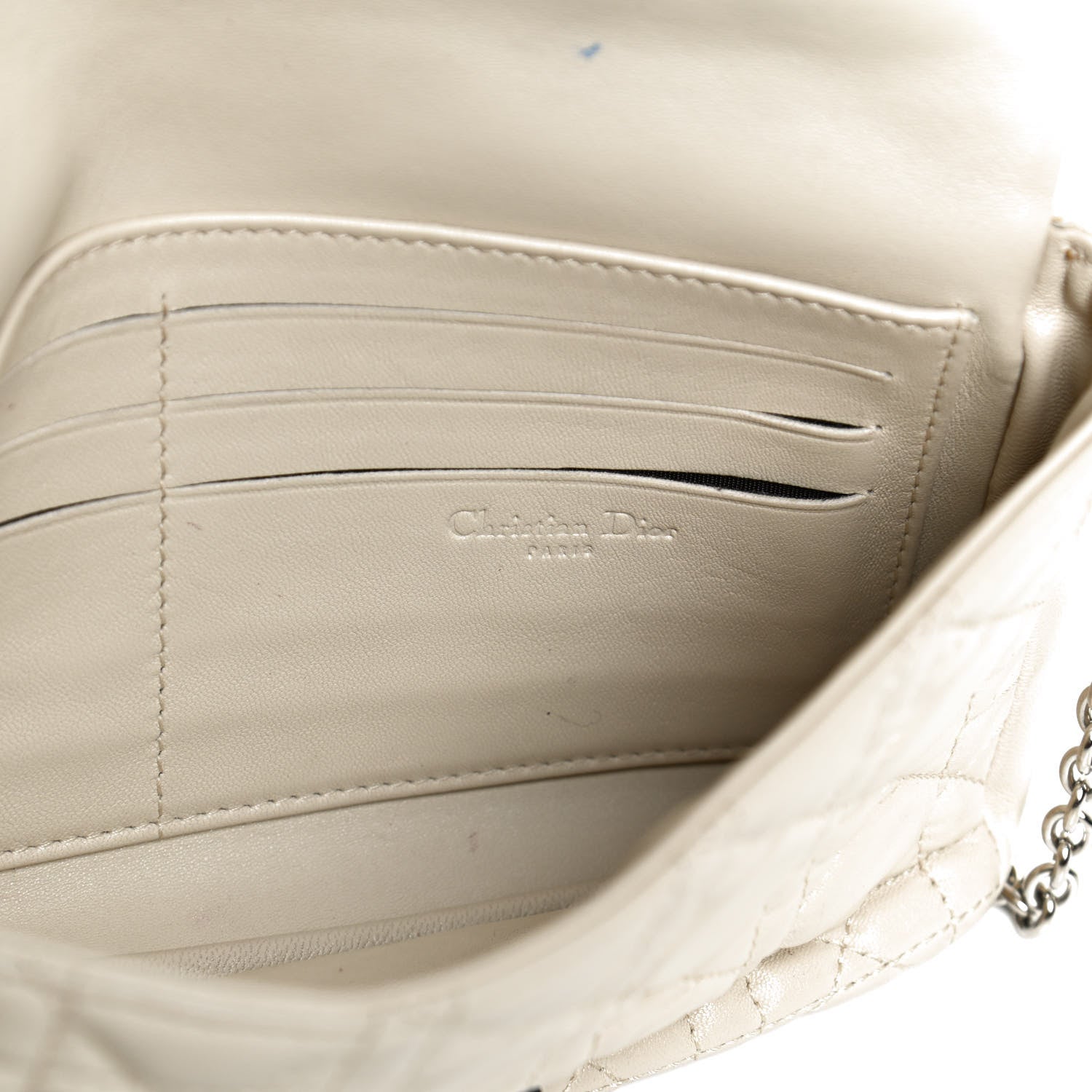 Christian Dior Lambskin Cannage Miss Dior Promenade Pouch Beige 5 of 11