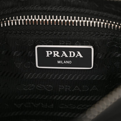Prada Re-Nylon Triangle Padded Patchwork Shoulder Bag Black 6 of 10
