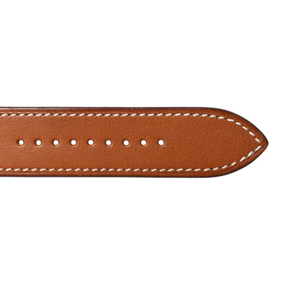 Hermes Barenia 34mm Apple Watch Double Tour Band Fauve 3 of 11