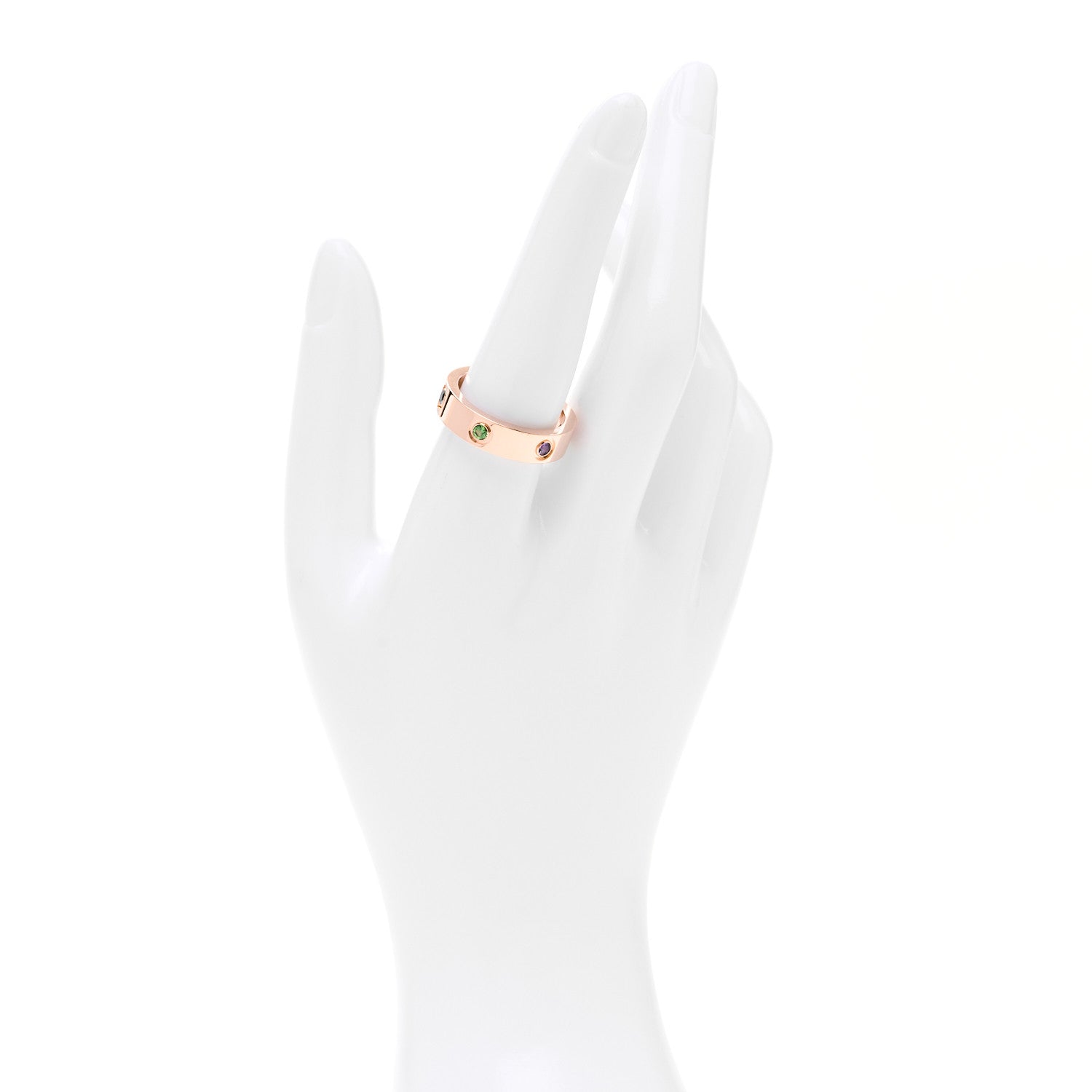 Cartier 18K Pink Gold Sapphire Garnet Amethyst 5.5mm LOVE Ring 59 8.75 2 of 5