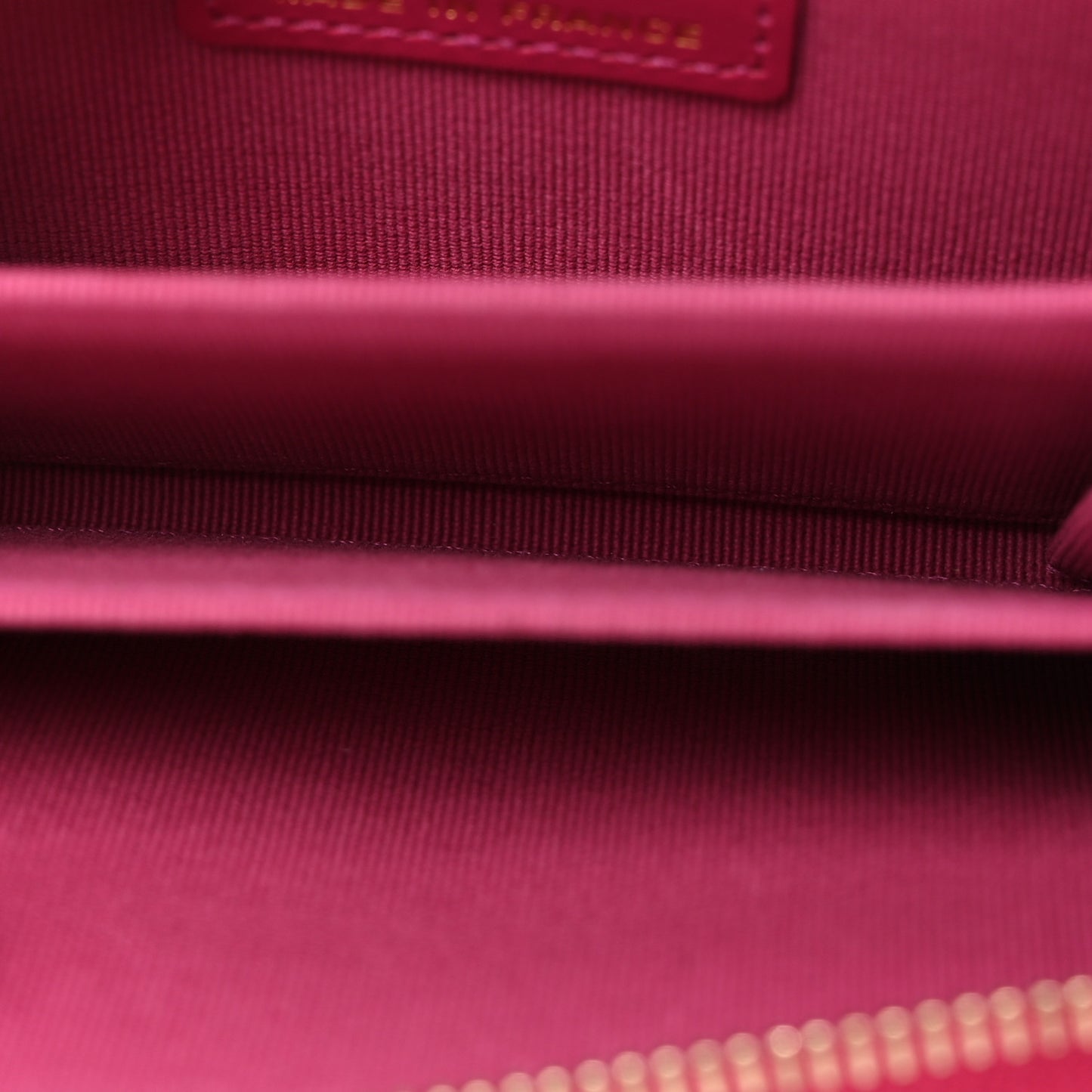 Caviar Quilted Zip Coin Purse Fuchsia