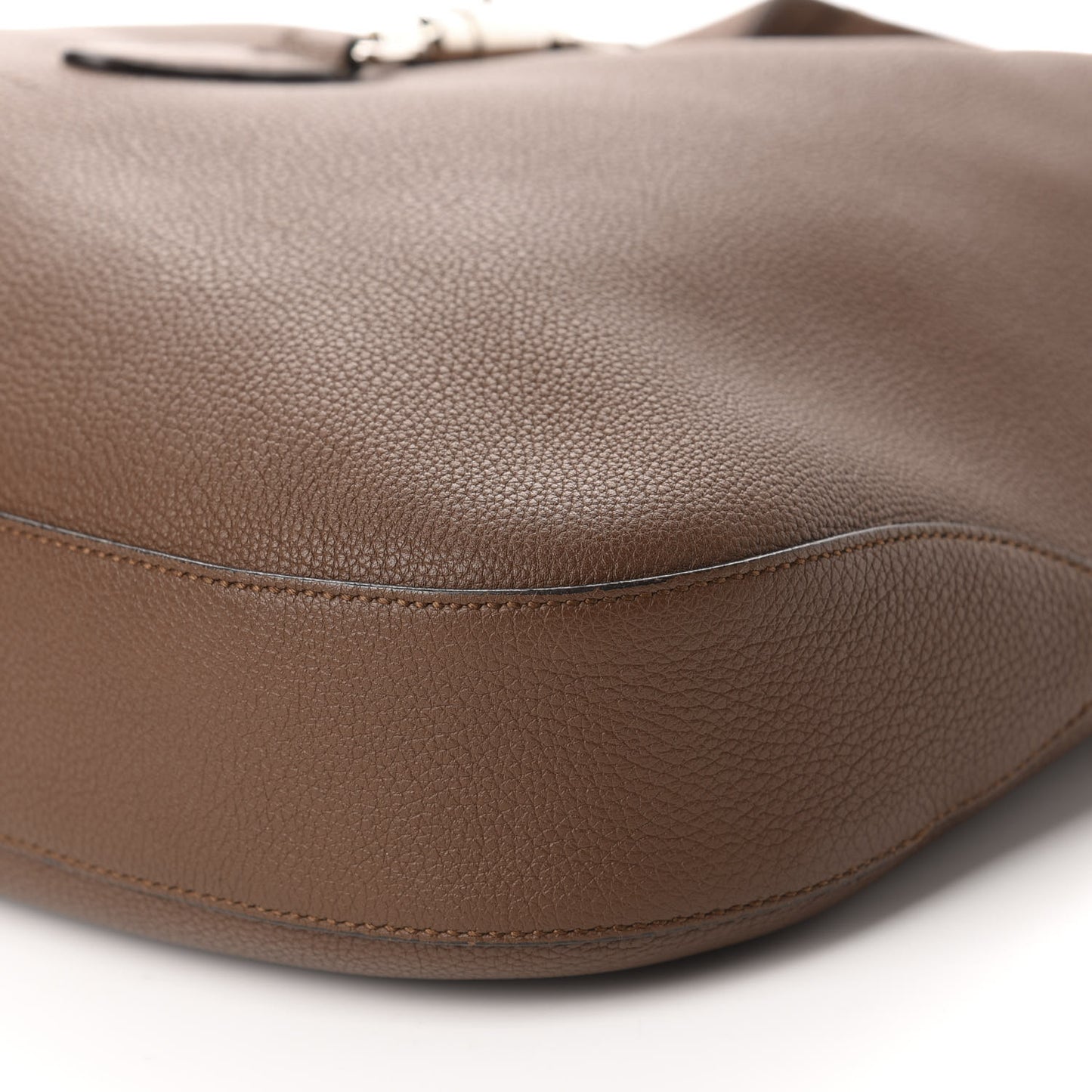 Soft Grained Calfskin Large Jackie Hobo Nut Brown
