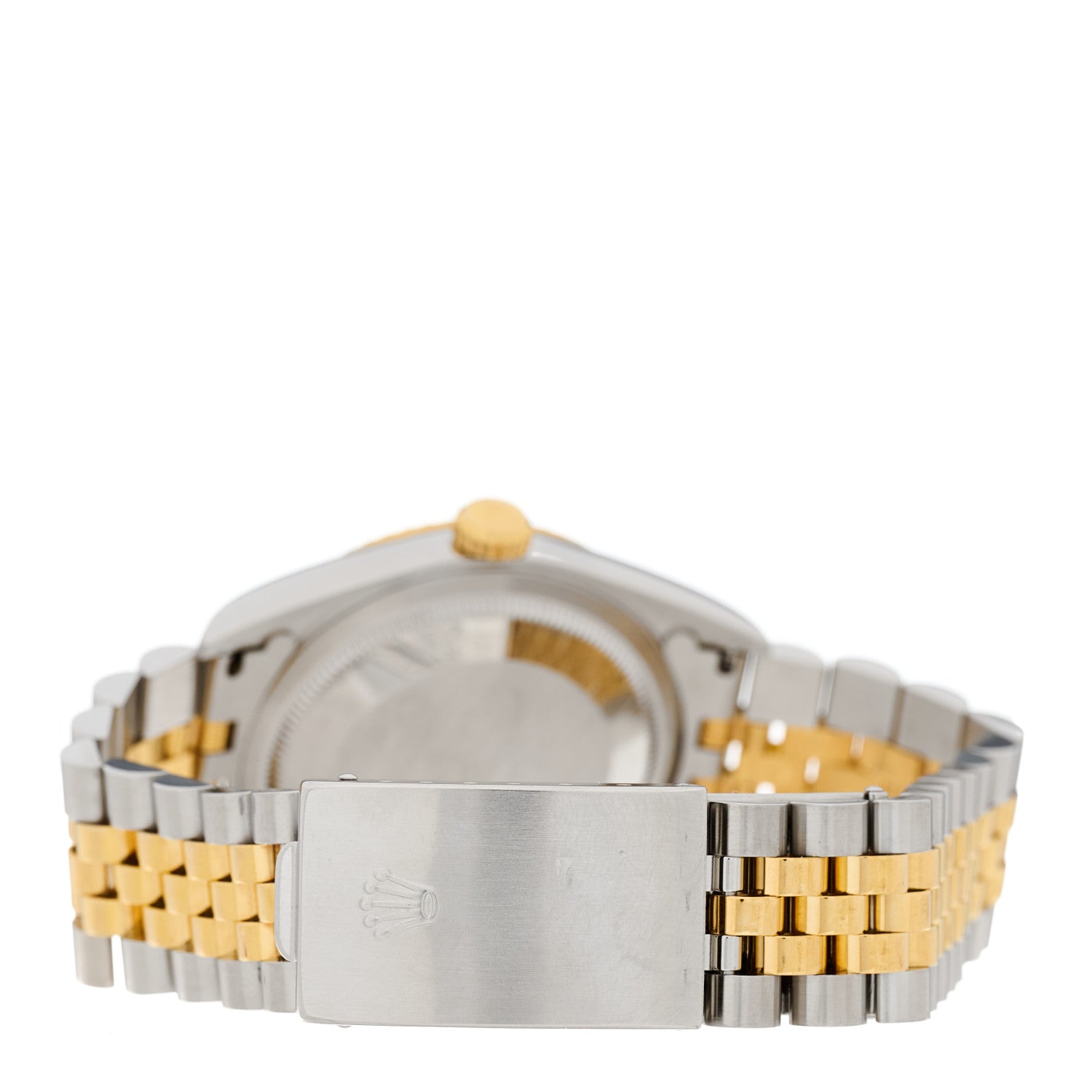 Rolex Stainless Steel 18K Yellow Gold Diamond 36mm Oyster Perpetual Datejust Watch Blue 16233 3 of 4