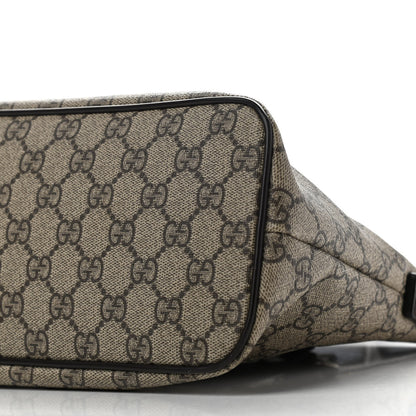 Gucci GG Supreme Monogram Small Zippered Tote Dark Brown 9 of 12