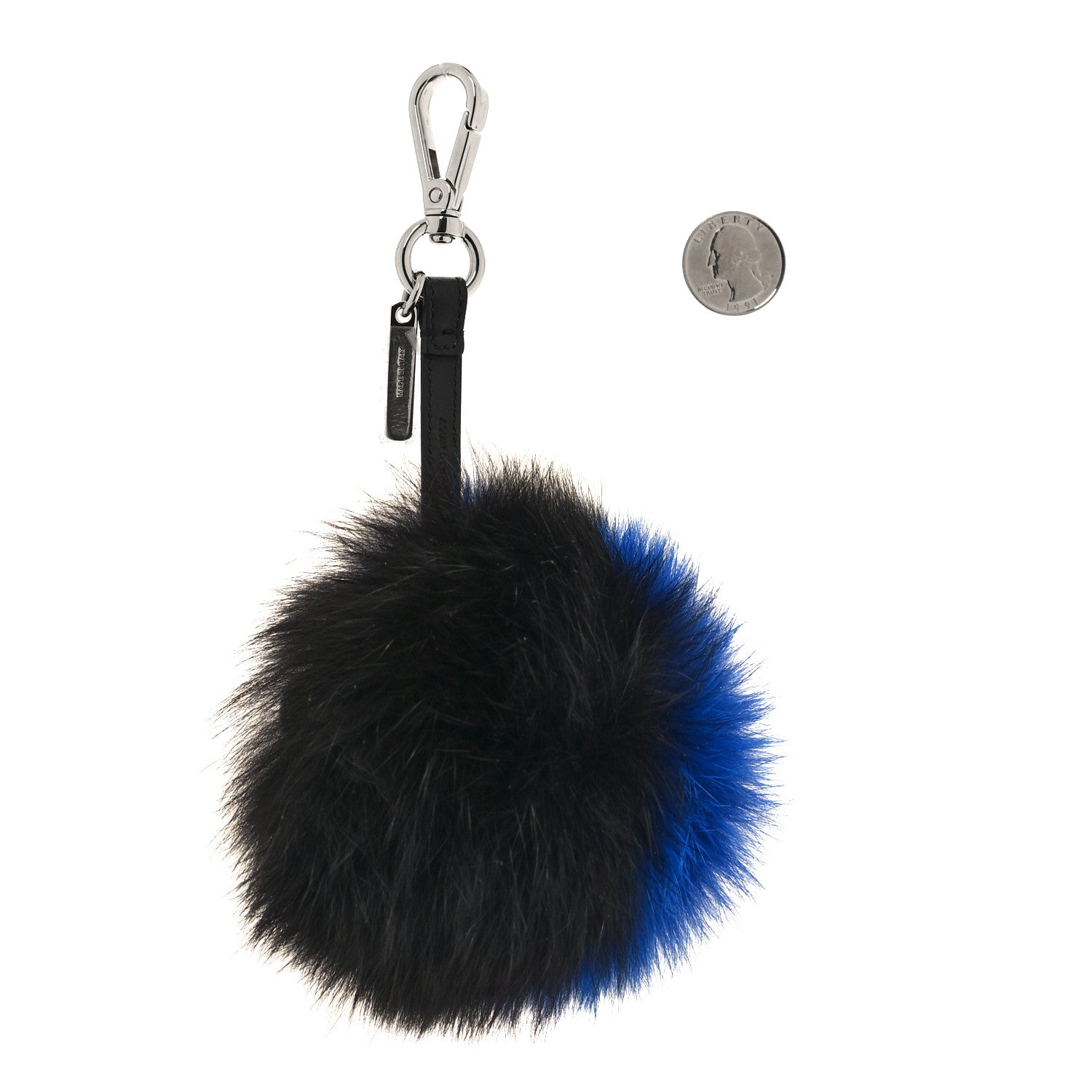 Fendi Mink Fur Spring Eyes Monster Bag Bug Charm Black Blue 2 of 5