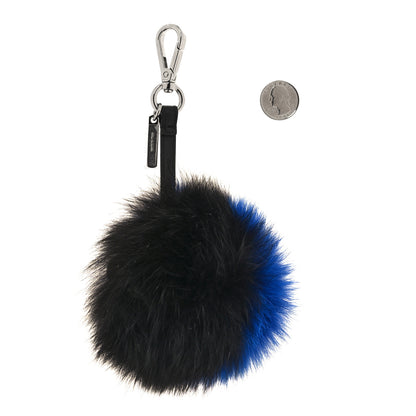 Fendi Mink Fur Spring Eyes Monster Bag Bug Charm Black Blue 2 of 5