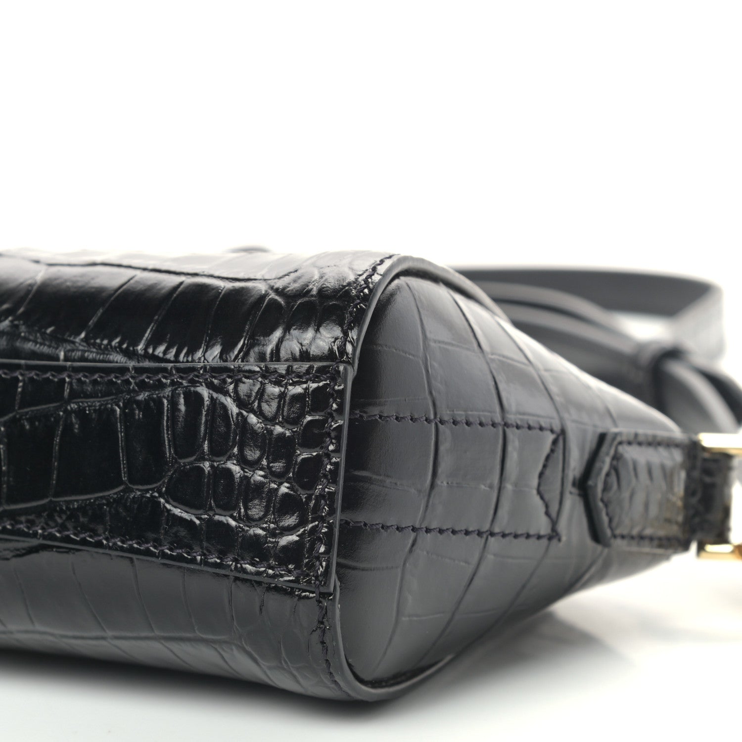 Givenchy Calfskin Crocodile Embossed Nano Antigona Black 6 of 8