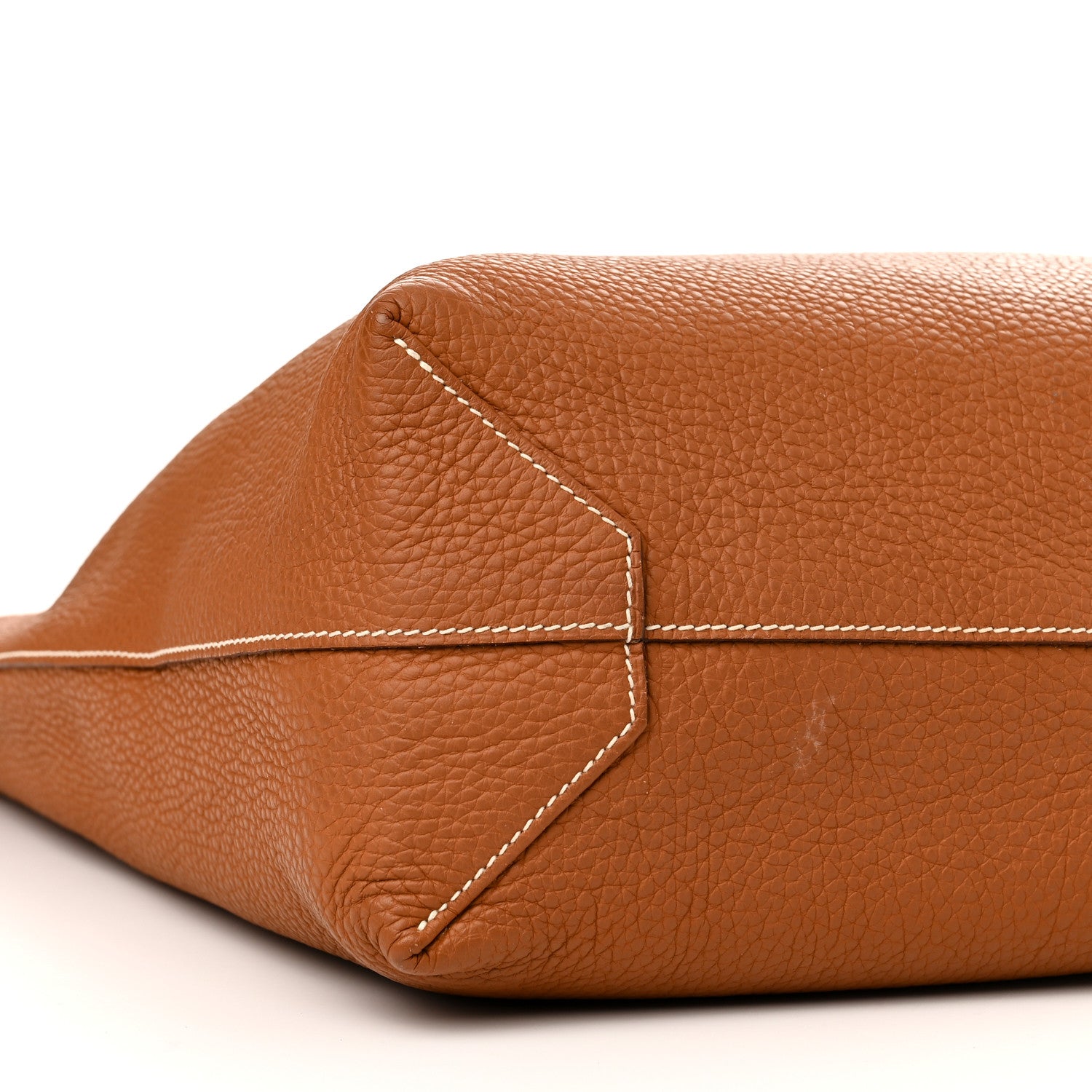 Hermes Taurillon Clemence Double Sens 45 Reversible Tote Orange Gold 12 of 17