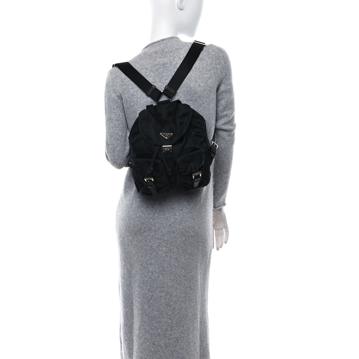 Tessuto Nylon Vela Small Backpack Black