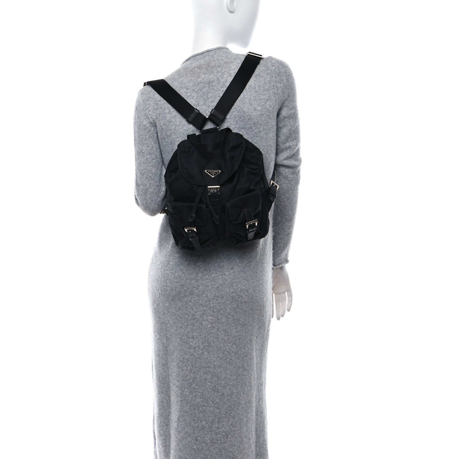 Prada Tessuto Nylon Vela Small Backpack Black 2 of 9