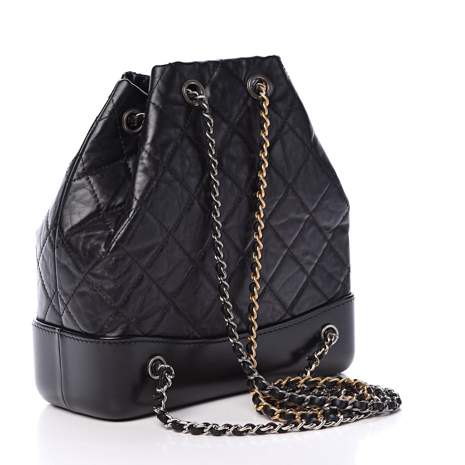 Chanel Aged Calfskin Quilted Small Gabrielle Backpack Black 2 of 10