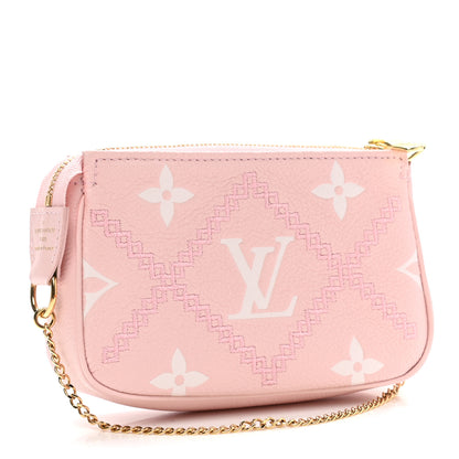 Louis Vuitton Empreinte Monogram Giant Broderies Mini Pochette Accessories Pink Creme 3 of 7