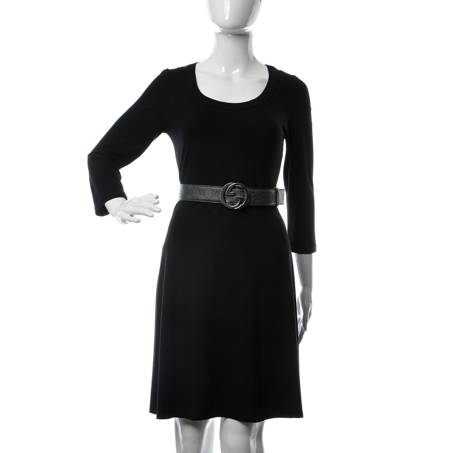 Guccissima Interlocking G Belt 95 38 Dark Grey