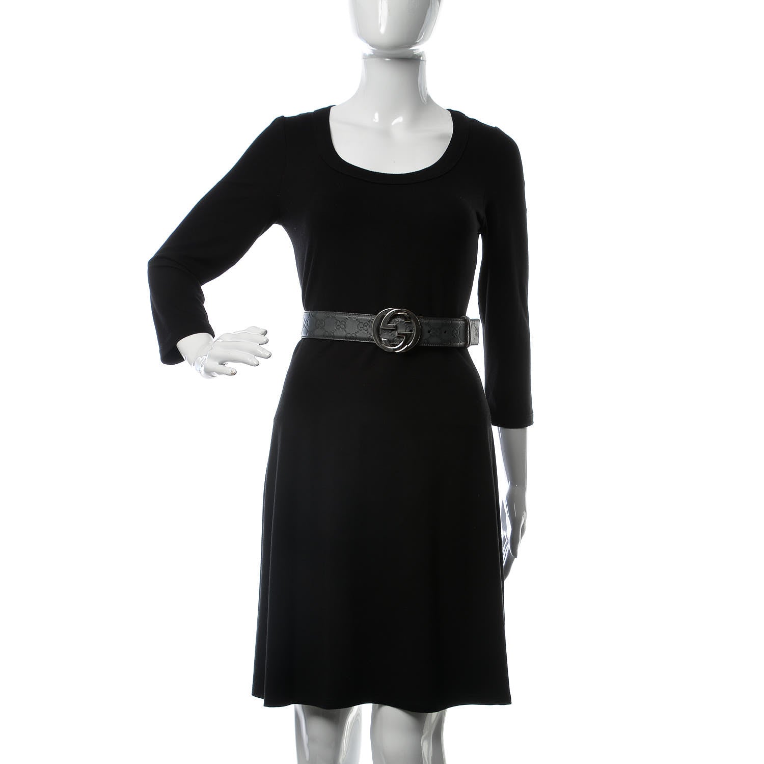 Gucci Guccissima Interlocking G Belt 95 38 Dark Grey 2 of 8