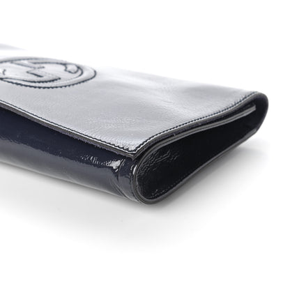 Gucci Soft Patent Medium Soho Clutch Uniform Blue 7 of 10