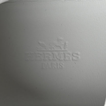 Hermes Air Mesh Suede Goatskin Bouncing Sneakers 39 Gris Lulea White 7 of 10