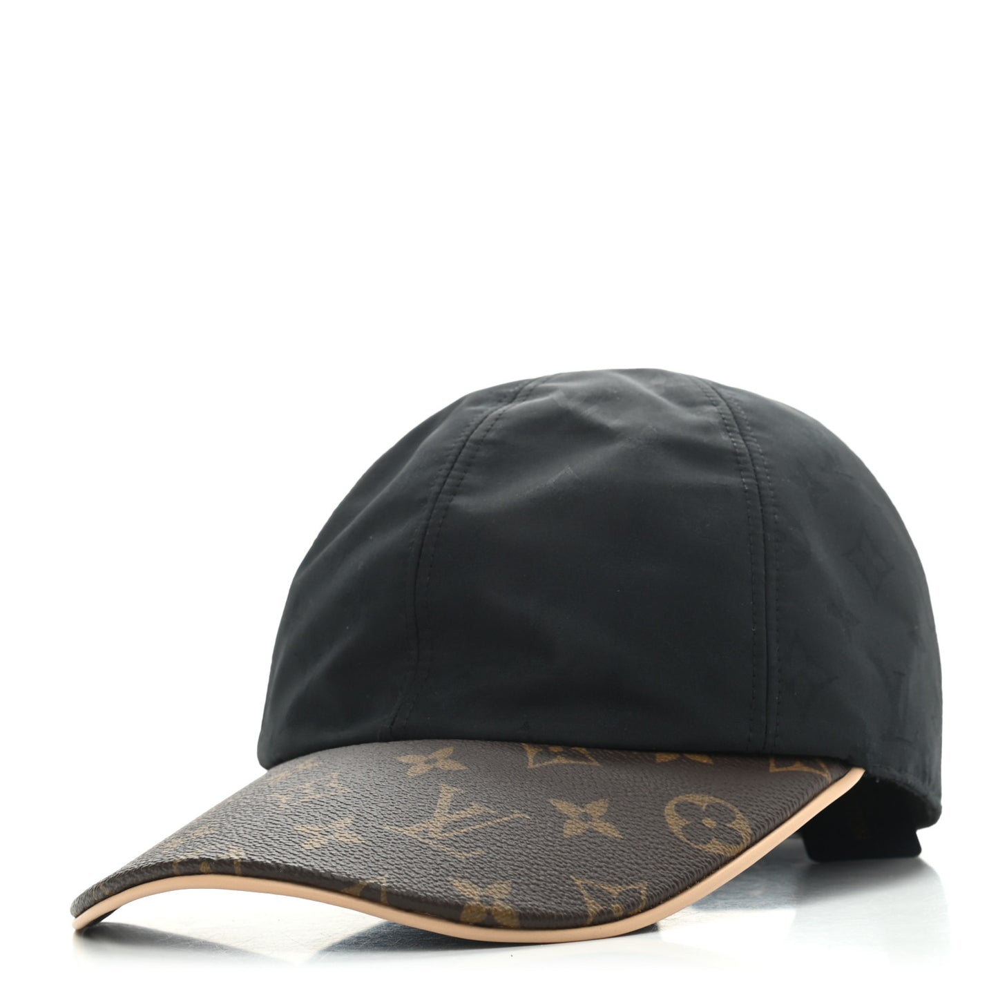 Polyester Silk Monogram LV Get Ready Cap M Black